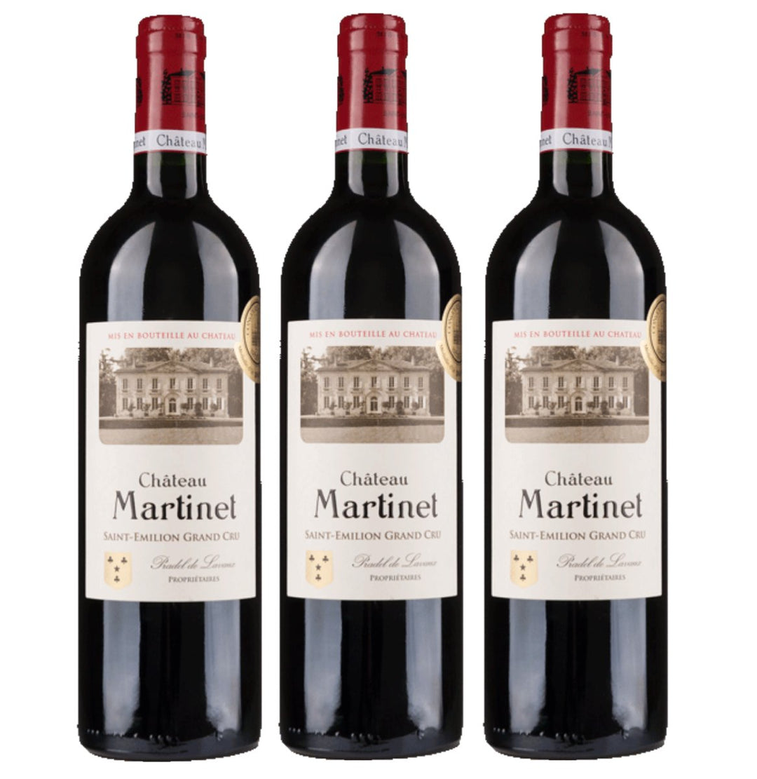 Château Martinet St. Emilion Grand Cru Rotwein Wein Trocken Frankreich (3 x 0,75l) - Versanel -