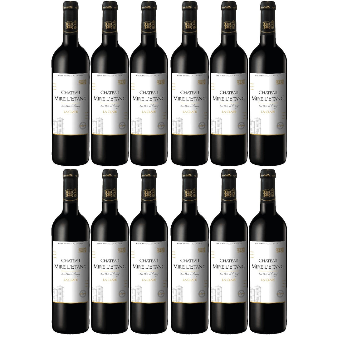 Château Mire L'Etang La Clape AOP Rotwein Wein trocken Frankreich I Visando Paket (12 x 0,75l) - Versanel -