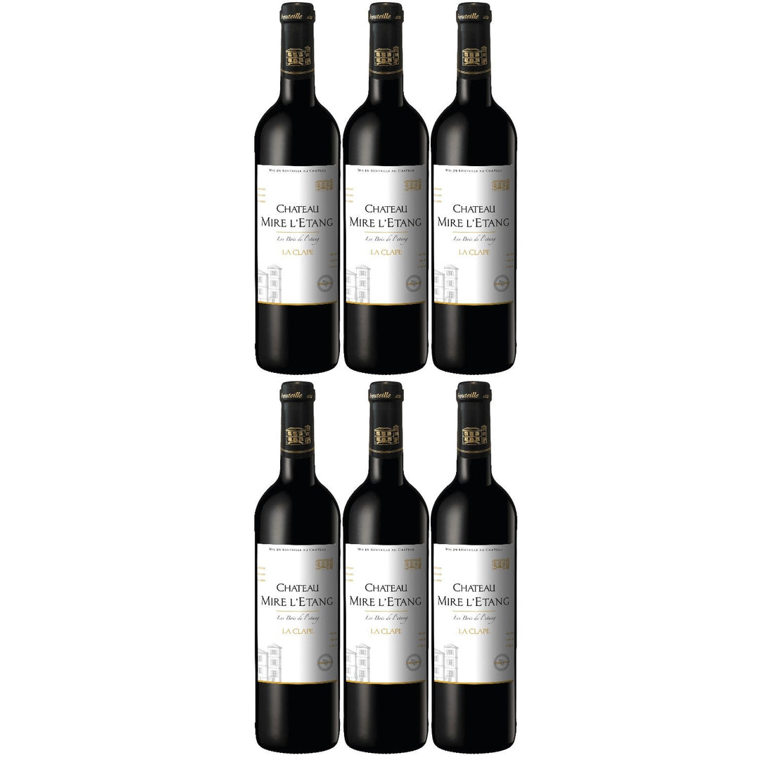 Château Mire L'Etang La Clape AOP Rotwein Wein trocken Frankreich I Visando Paket (6 x 0,75l) - Versanel -
