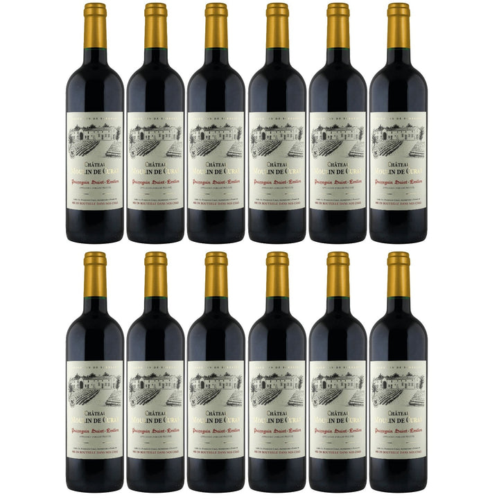 Château Moulin de Curat Puisseguin Saint Emilion AOP Rotwein Wein trocken Frankreich I Visando Paket (12 x 0,75l) - Versanel -