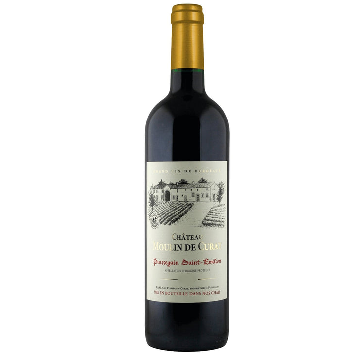 Château Moulin de Curat Puisseguin Saint Emilion AOP Rotwein Wein trocken Frankreich I Visando Paket (12 x 0,75l) - Versanel -