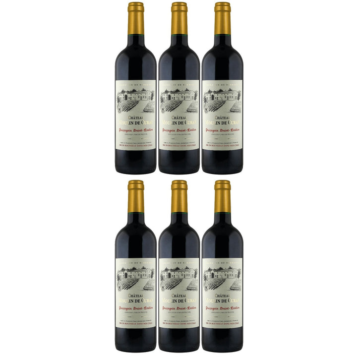Château Moulin de Curat Puisseguin Saint Emilion AOP Rotwein Wein trocken Frankreich I Visando Paket (6 x 0,75l) - Versanel -