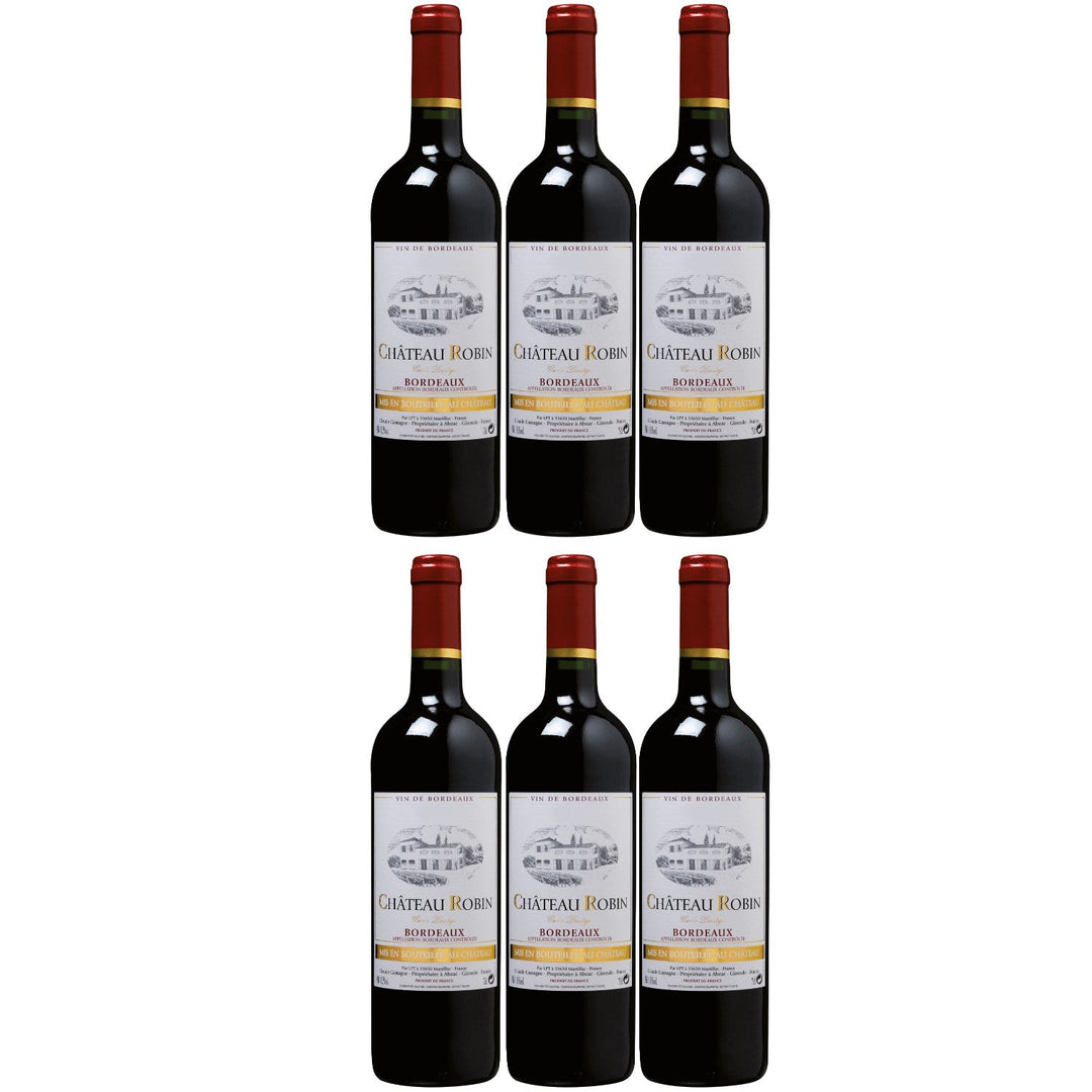 Château Robin Bordeaux AOC Rotwein Wein trocken Frankreich I Visando Paket (6 x 0,75l) - Versanel -