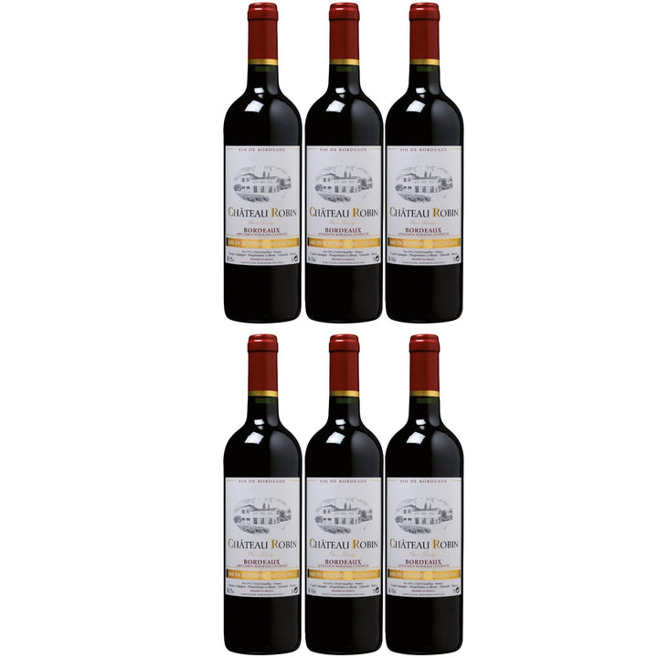 Château Robin Bordeaux AOC Rotwein Wein trocken Frankreich I Visando Paket (6 x 0,75l) - Versanel -