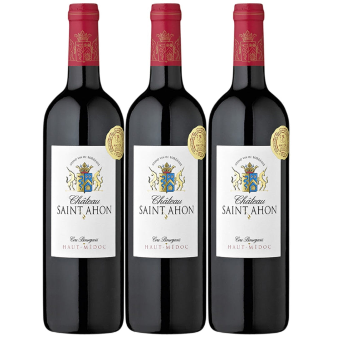 Château Saint Ahon Cru Bourgeois Haut Médoc Rotwein trocken AOC Frankreich (3 x 0.75l) - Versanel -