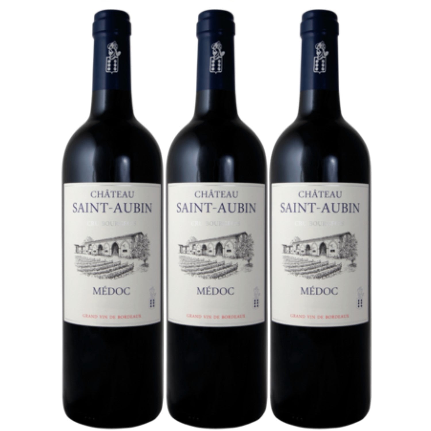 Château Saint-Aubin Cru Bourgeois Médoc AOC Rotwein Wein trocken Frankreich (3 x 0.75l) - Versanel -