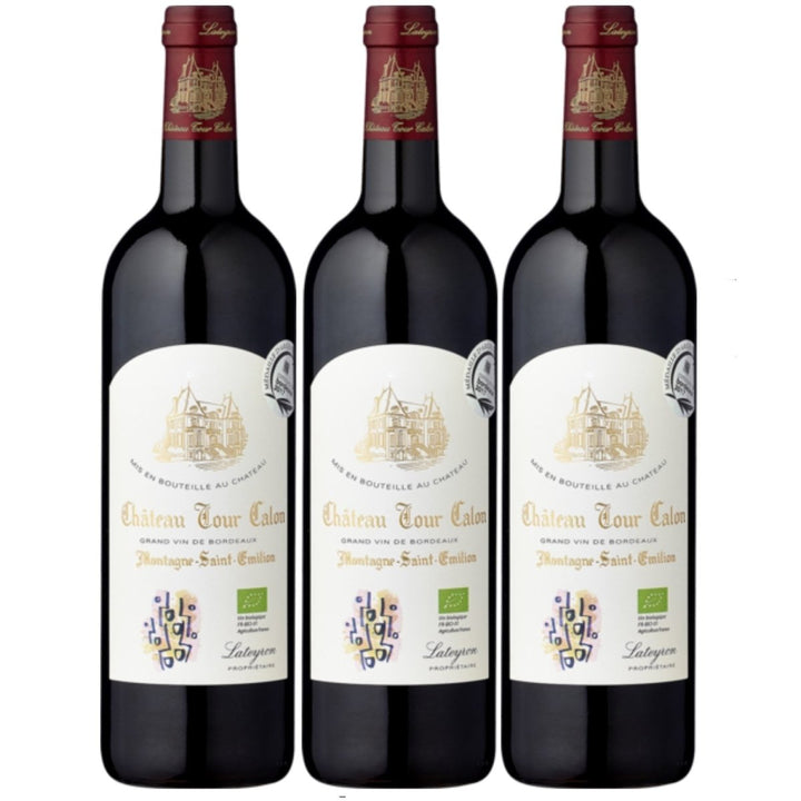 Château Tour Calon Montagne Saint-Émilion AOC Rotwein Bio Wein trocken Frankreich (3 x 0.75l) - Versanel -