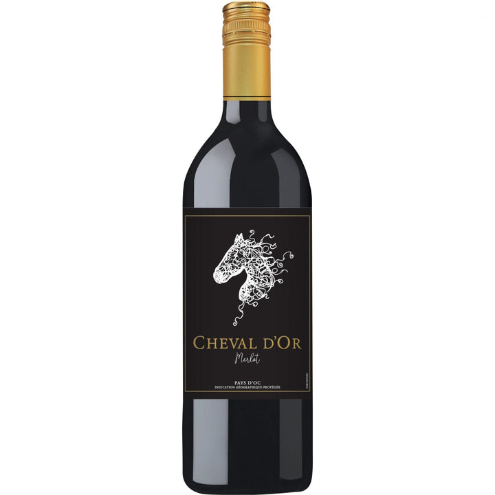 Cheval d'Or Merlot Liter Rotwein Wein trocken Frankreich (6 x 1,0l) - Versanel -