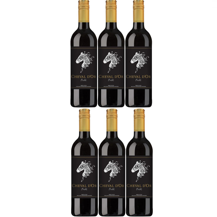 Cheval d'Or Merlot Rotwein Wein trocken Frankreich (6 x 0,75l) - Versanel -