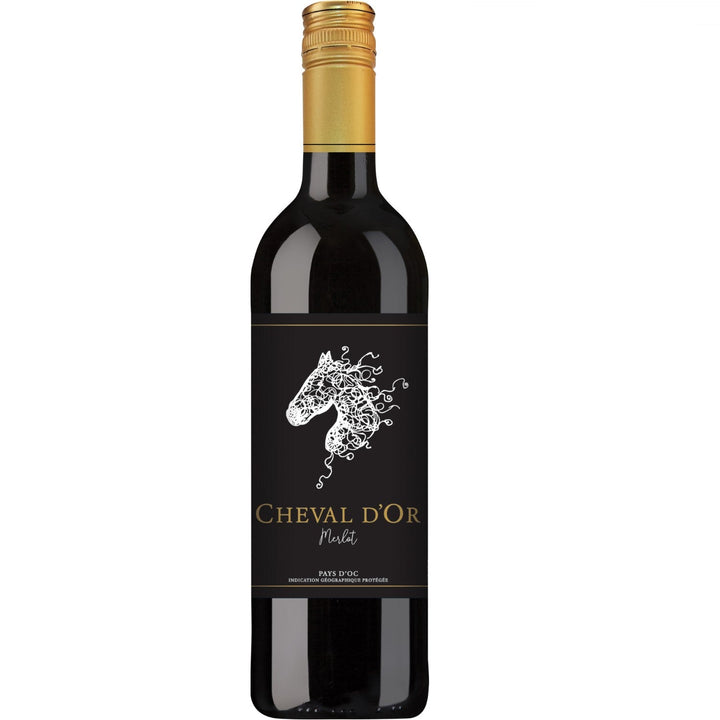 Cheval d'Or Merlot Rotwein Wein trocken Frankreich (6 x 0,75l) - Versanel -