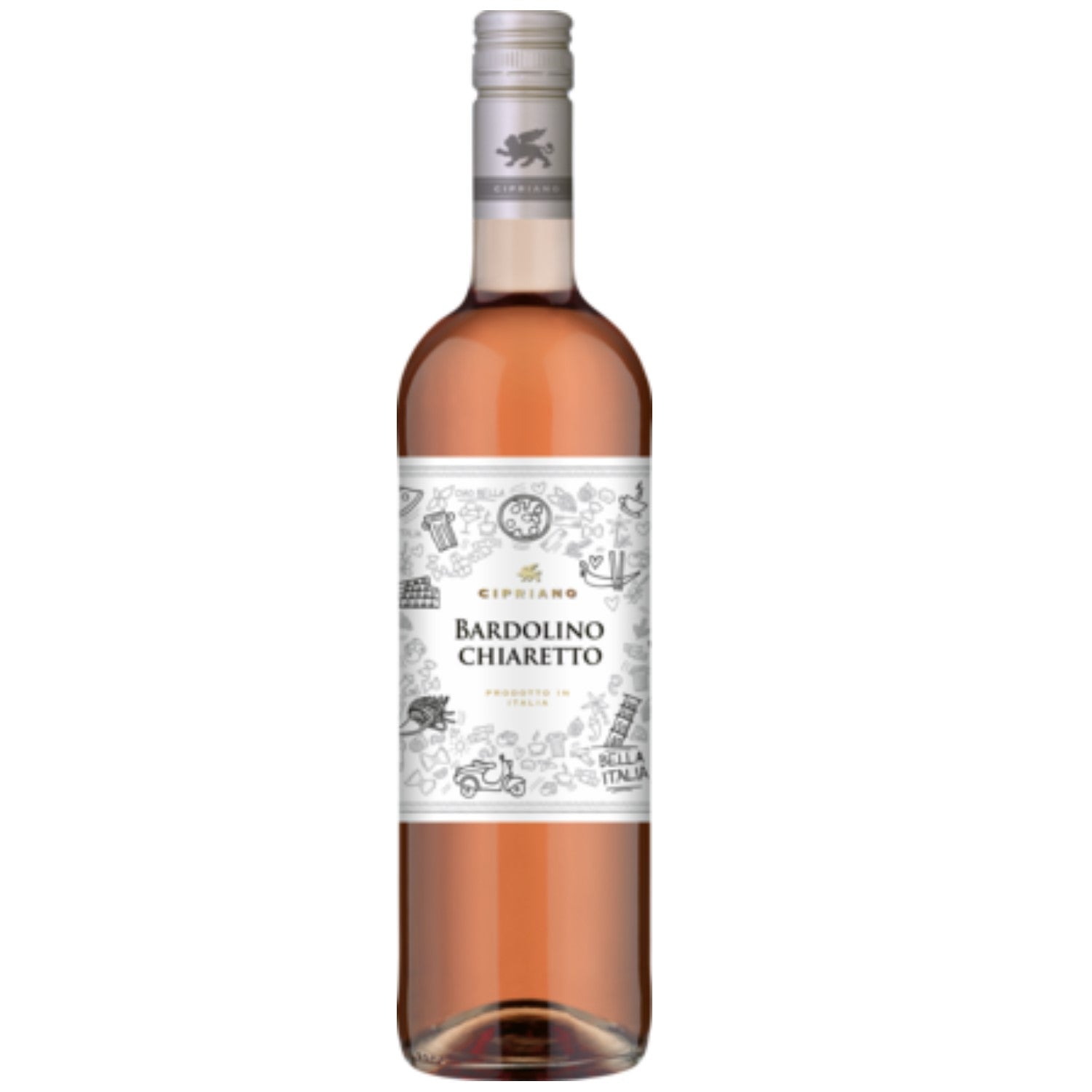 Cipriano Bardolino Chiaretto Roséwein italienischer Wein trocken DOC Italien (12 x 0.75l) - Versanel -