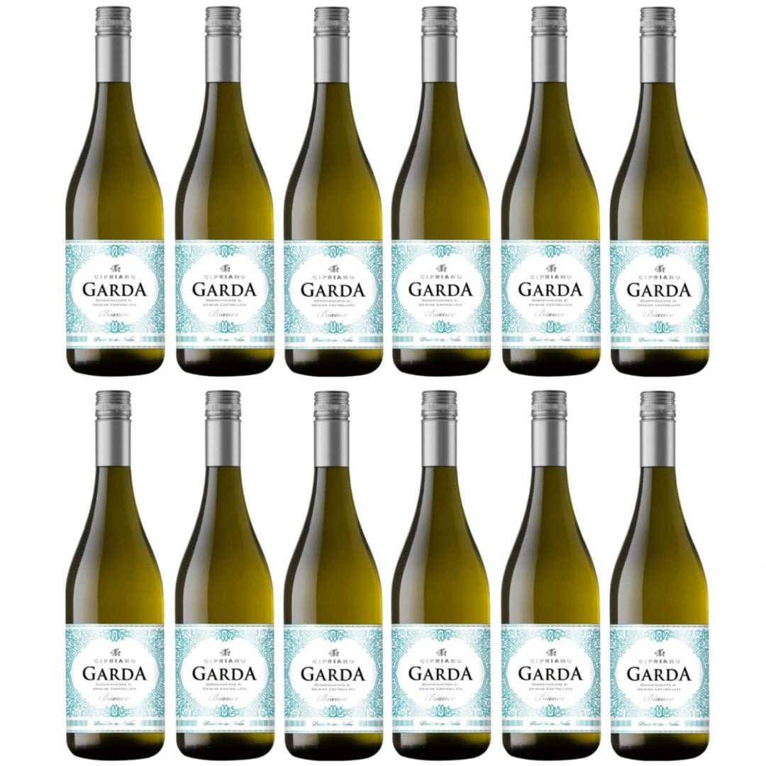 Cipriano Garda Bianco Weißwein italienischer Wein trocken DOC Italien (12 x 0,75 l) - Versanel -