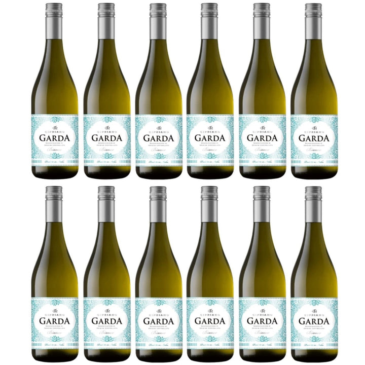 Cipriano Garda Bianco Weißwein italienischer Wein trocken DOC Italien (12 x 0,75 l) - Versanel -