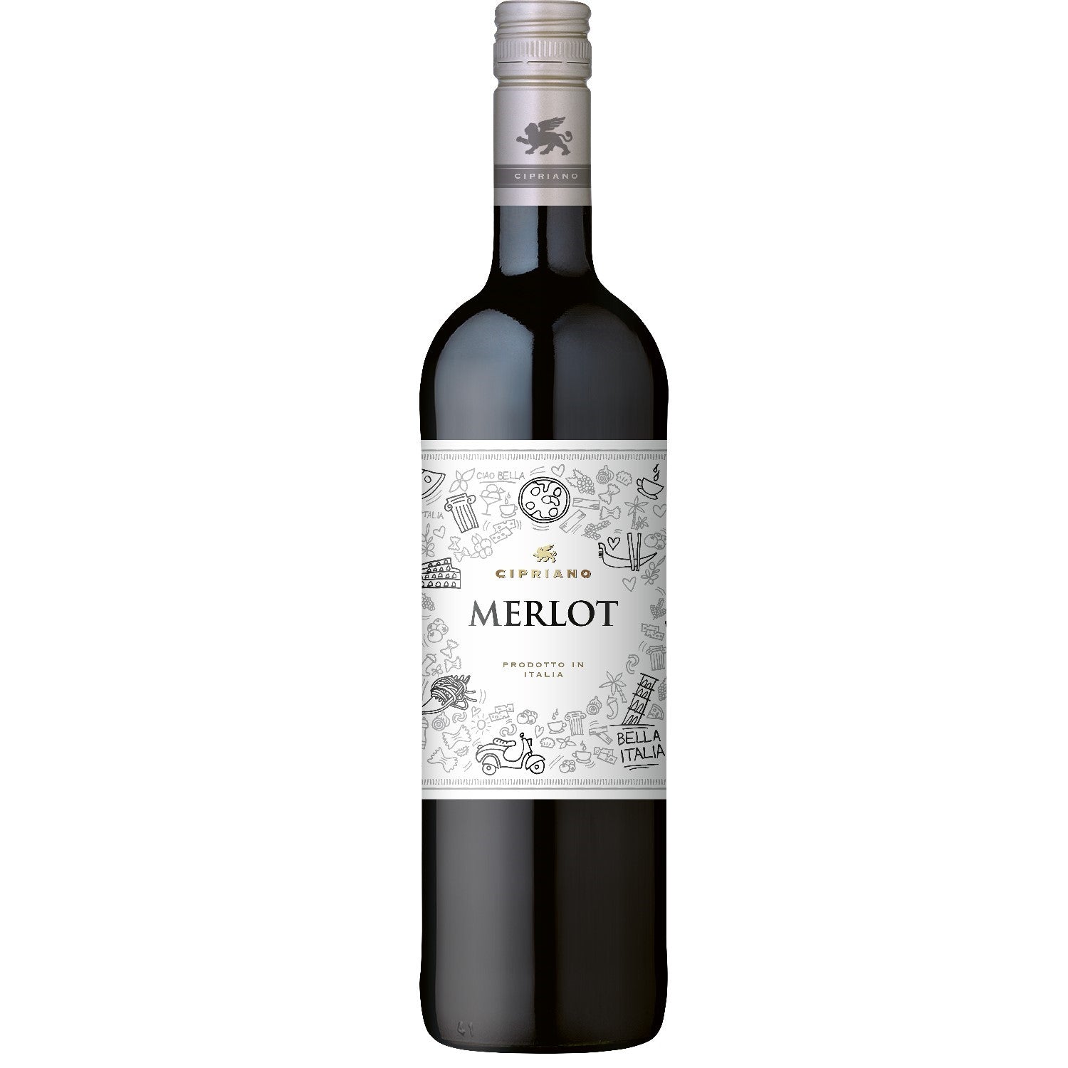 Cipriano Merlot Veneto Rotwein italienischer Wein trocken IGT Italien (12 x 0.75l) - Versanel -