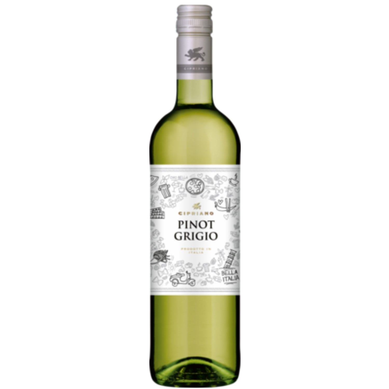 Cipriano Pinot Grigio Venezie Weißwein italienischer Wein trocken DOC Italien (3 x 1.0l) - Versanel -