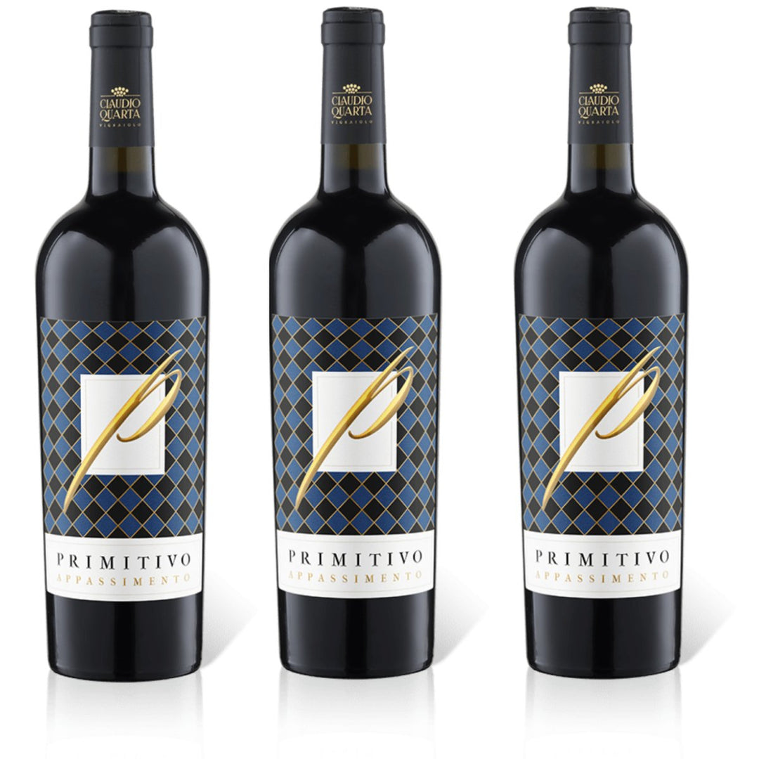 Claudio Quarta Primitivo Appassimento Puglia IGP Rotwein Wein Trocken Italien (3 x 0,75l) - Versanel -