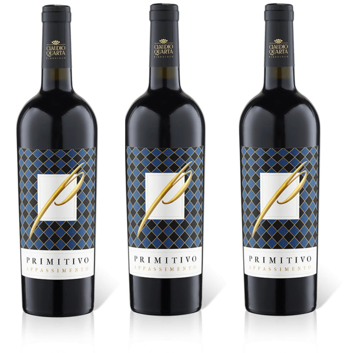 Claudio Quarta Primitivo Appassimento Puglia IGP Rotwein Wein Trocken Italien (3 x 0,75l) - Versanel -