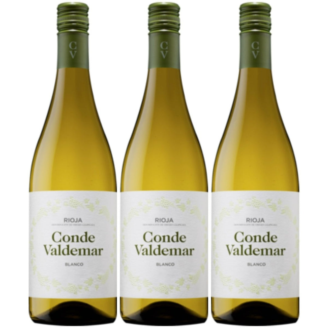 Conde Valdemar Blanco Rioja DOCa Weißwein veganer Wein trocken Spanien (3 x 0.75l) - Versanel -