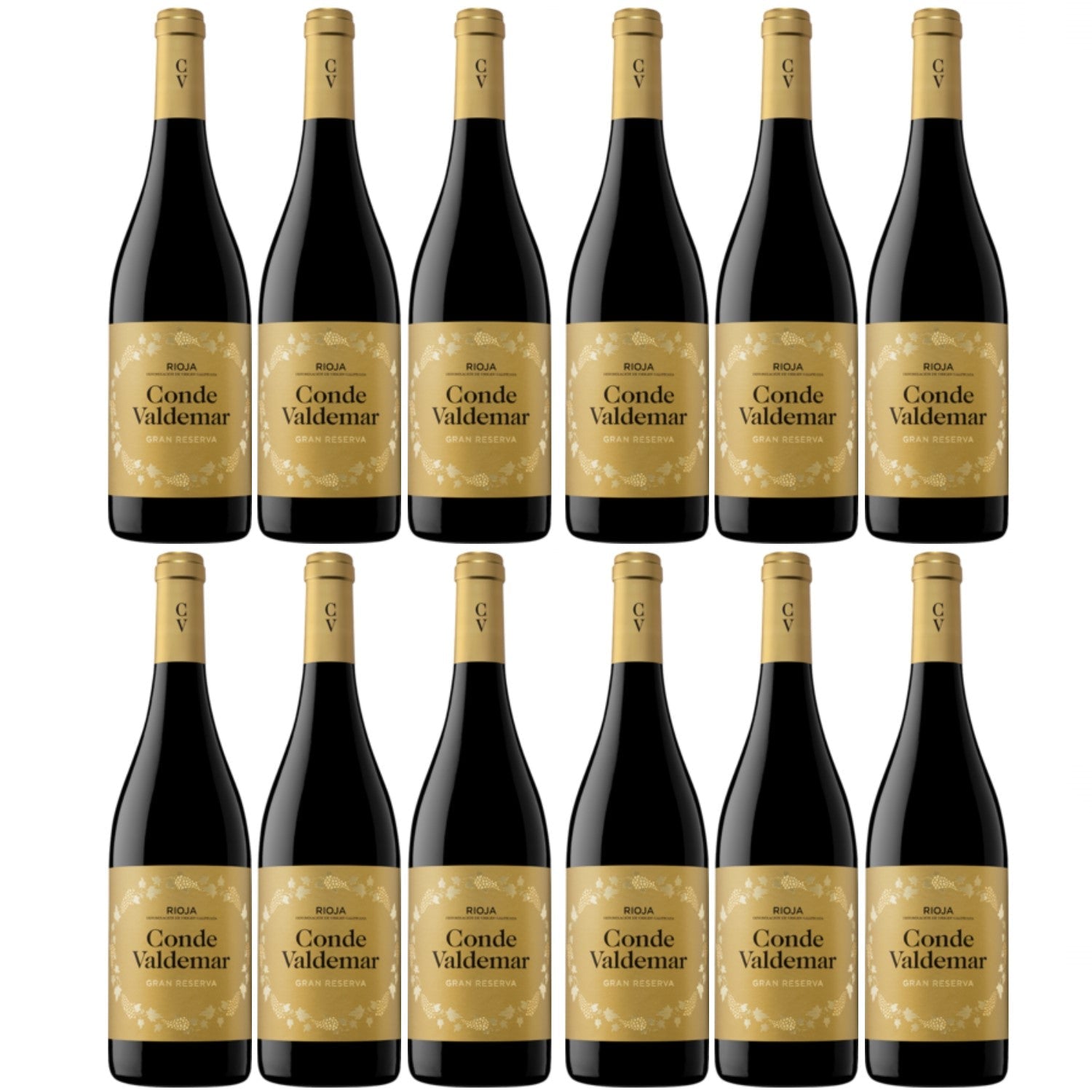 Conde Valdemar Gran Reserva Rioja DOCa Rotwein veganer Wein trocken Spanien (12 x 0.75l) - Versanel -