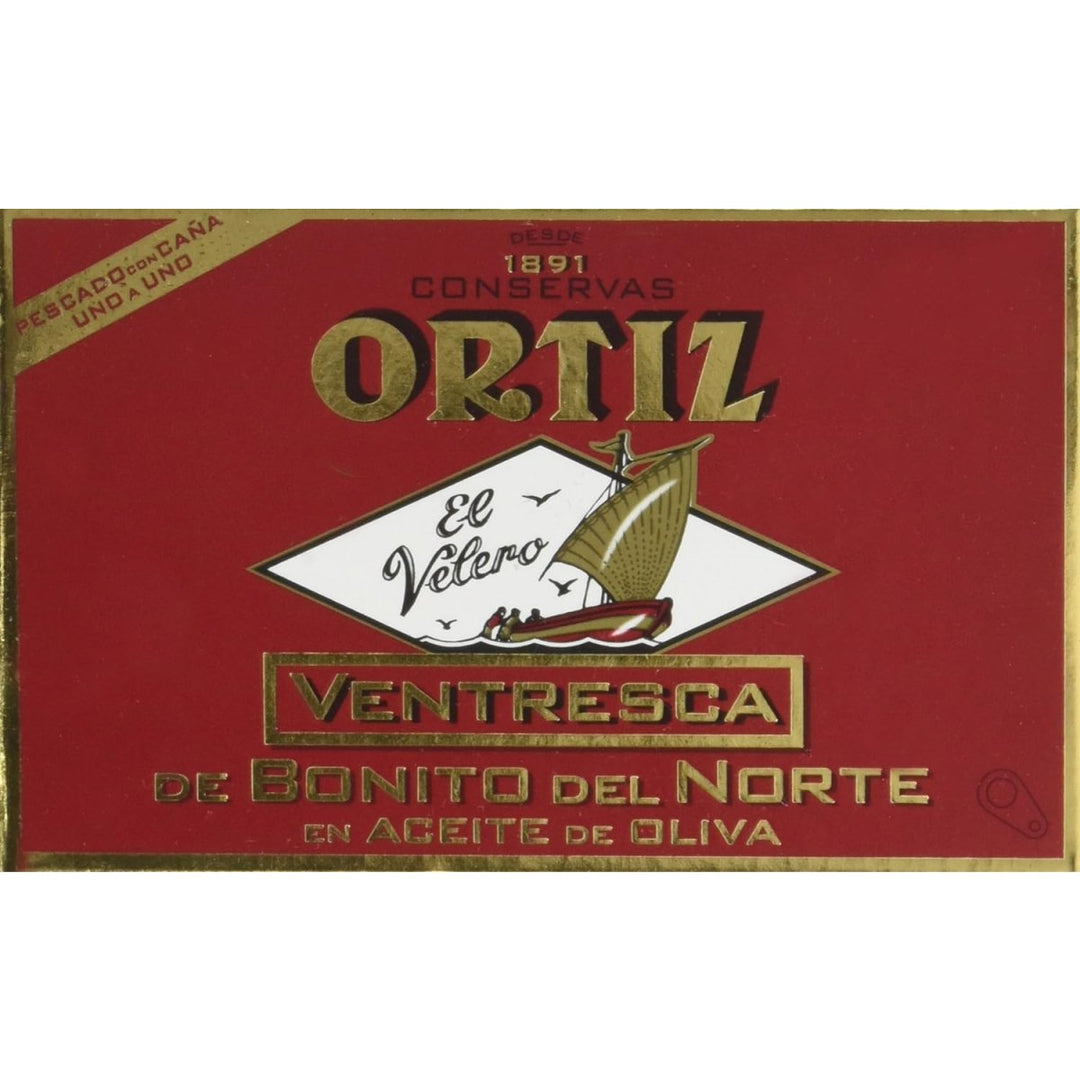 Conservas Ortiz Ventresca Bonito del Norte Bauchfleisch vom Weißen Thunfisch (1 x 110 g) - Versanel -