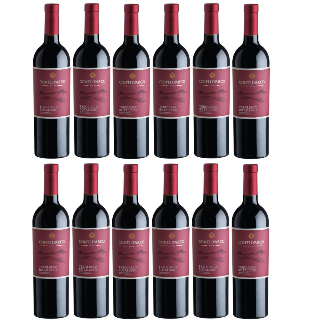 Conti d'Arco Teroldego Rotaliano Trentino DOC Rotwein Wein trocken Italien (12 x 0,75l) - Versanel -