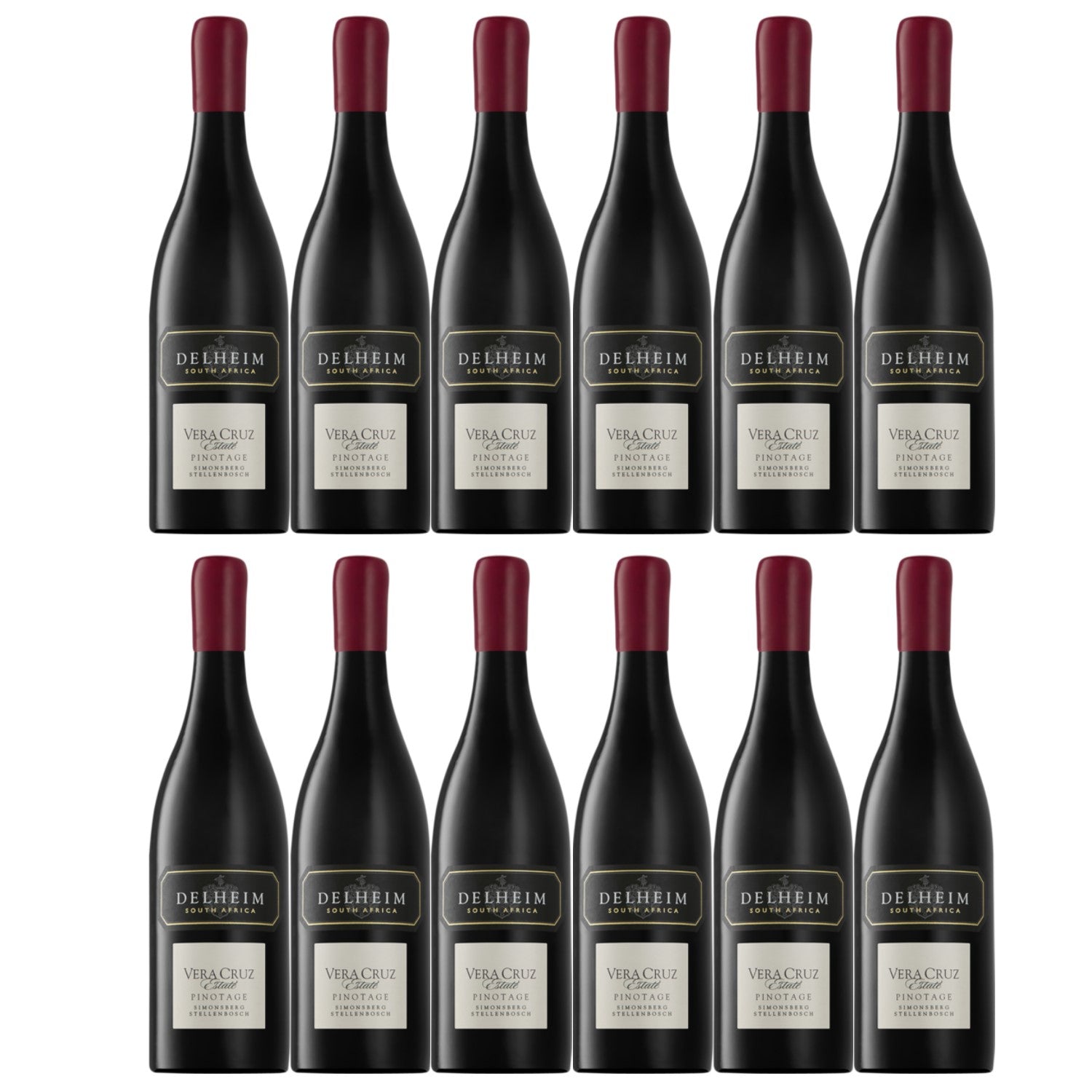 Delheim Vera Cruz Pinotage Simonsberg-Stellenbosch Rotwein Wein trocken Südafrika (12 x 0.75l) - Versanel -