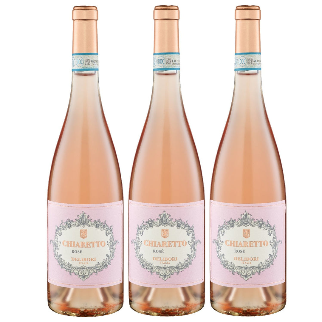 Delibori Authentique Bardolino Chiaretto DOC Roséwein Wein trocken Italien (3 x 0.75l) - Versanel -