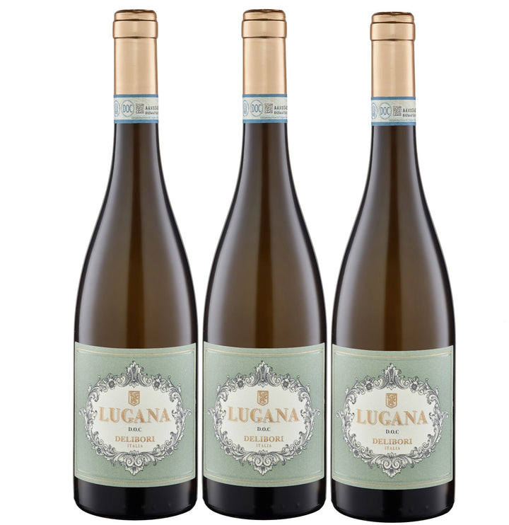 Delibori Authentique Lugana DOC Weißwein Wein trocken Italien (3 x 0.75l) - Versanel -