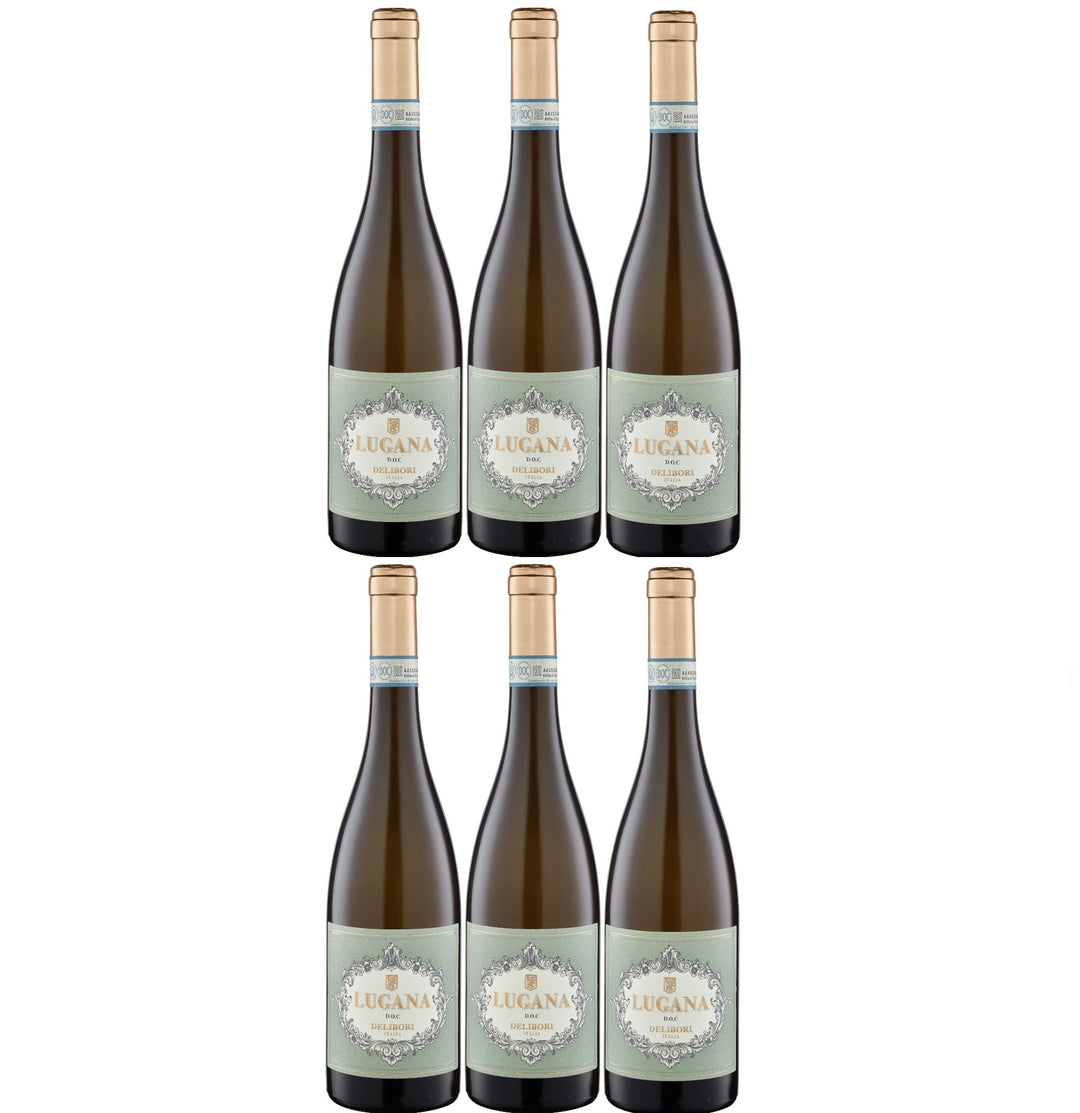 Delibori Authentique Lugana DOC Weißwein Wein trocken Italien (6 x 0.75l) - Versanel -