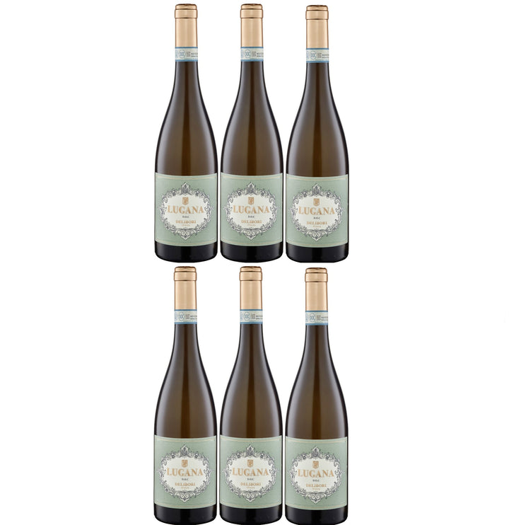 Delibori Authentique Lugana DOC Weißwein Wein trocken Italien (6 x 0.75l) - Versanel -