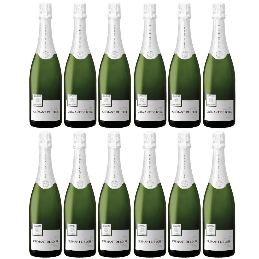 Diamant de Loire Brut Crémant de Loire Schaumwein trocken Frankreich (12 x 0,75l) - Versanel -