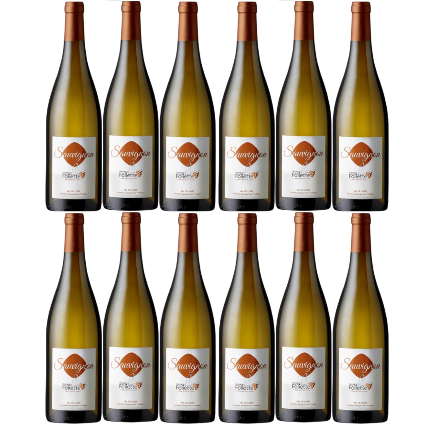 Domaine de la Foliette Sauvignon Val de Loire Weißwein veganer Wein trocken IGP Frankreich (12 x 0.75l) - Versanel -