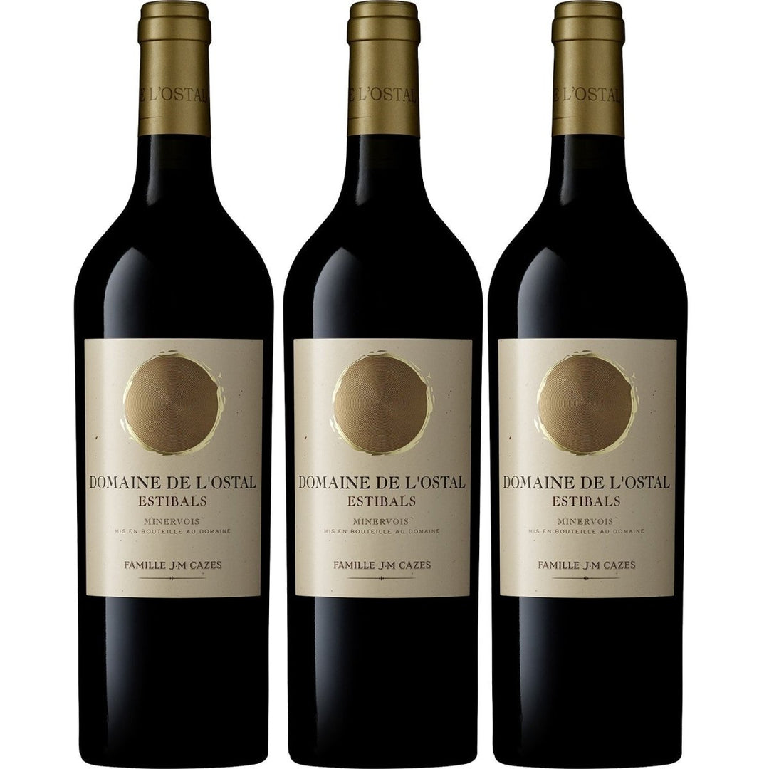 Domaine de L'Ostal Estibals Minervois Rotwein Wein trocken AOC Frankreich (3 x 0.75l) - Versanel -