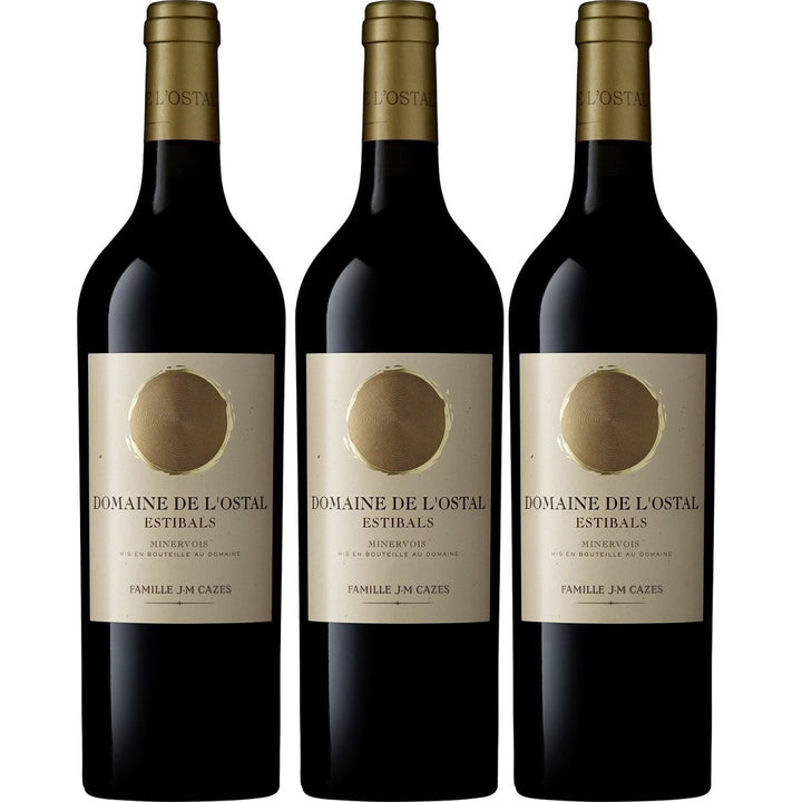 Domaine de L'Ostal Estibals Minervois Rotwein Wein trocken AOC Frankreich (3 x 0.75l) - Versanel -