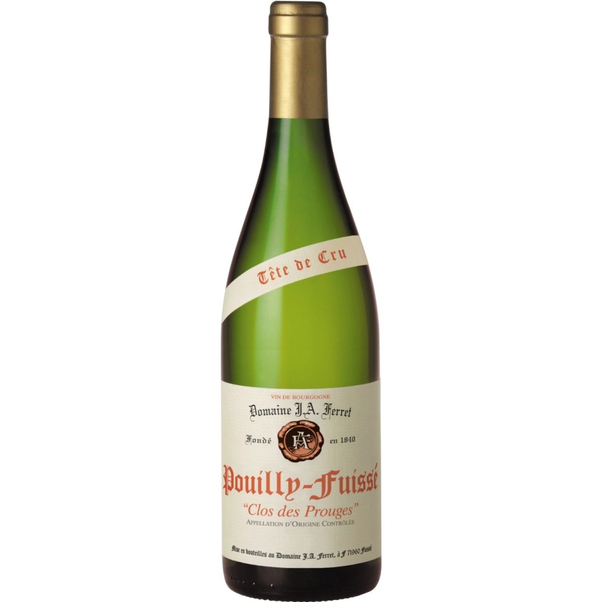 Domaine Ferret Pouilly-Fuissé Tête de Cru Clos des Prouges Weißwein Wein trocken Frankreich (3 x 0,75l) - Versanel -