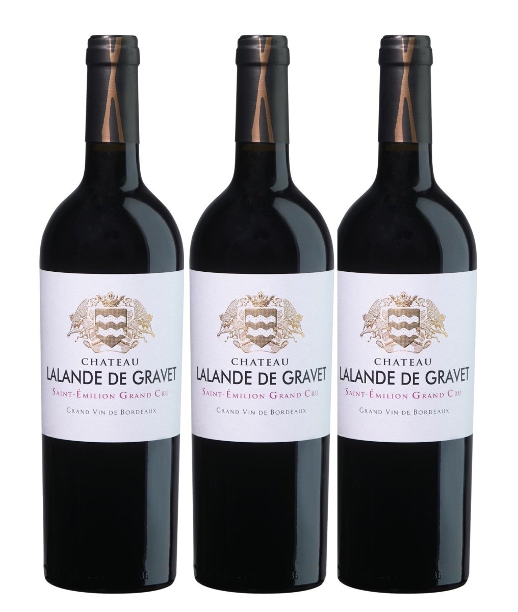 Domaines Alain Aubert Château Lalande de Gravet Saint-Emilion Grand Cru Rotwein Wein trocken Frankreich (3 Flaschen) - Versanel -
