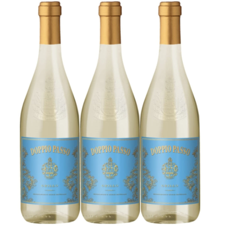 Doppio Passo Grillo Sicilia Weißwein italiensicher Wein halbtrocken DOC Italien (3 x 0.75l) - Versanel -