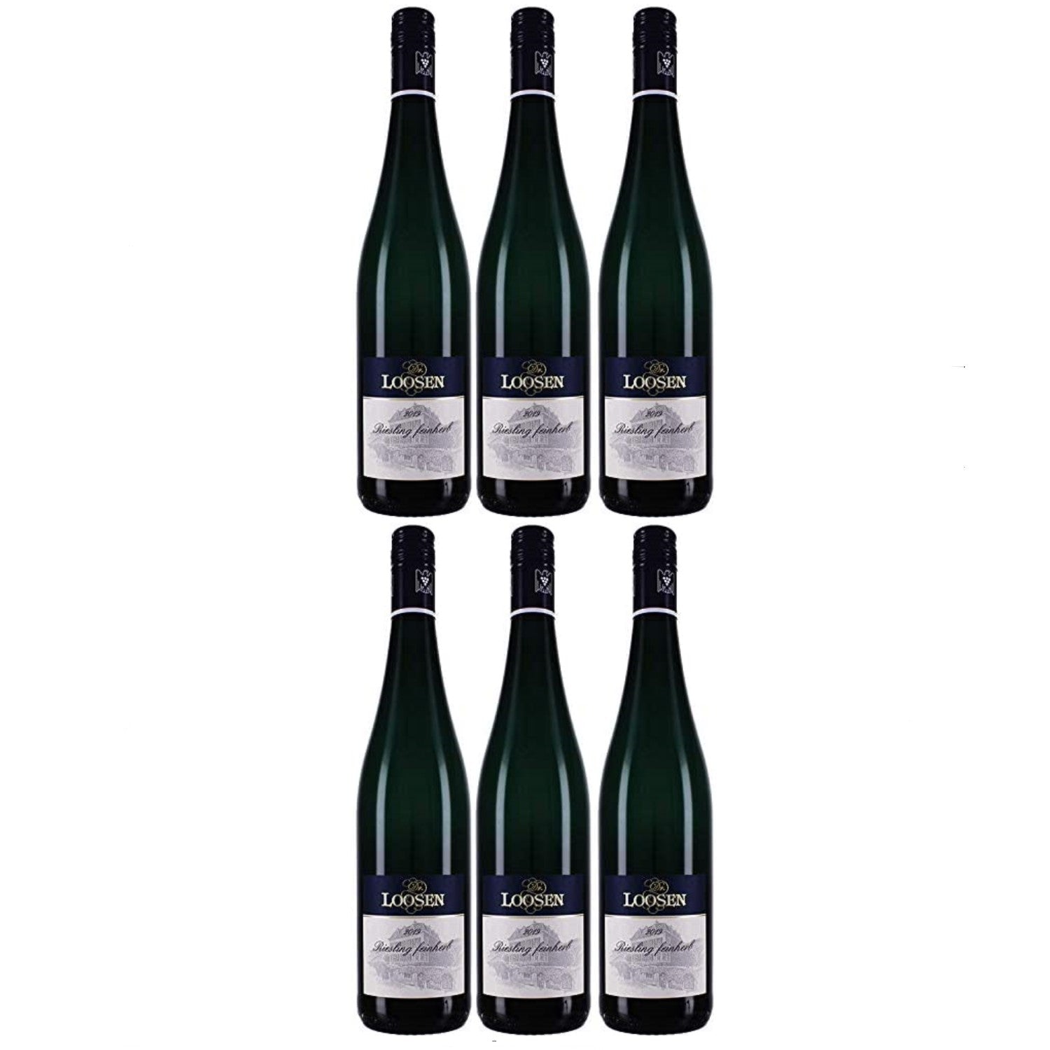 Dr. Loosen Riesling Weißwein veganer Wein feinherb QbA Deutschland (6 x 0.75l) - Versanel -