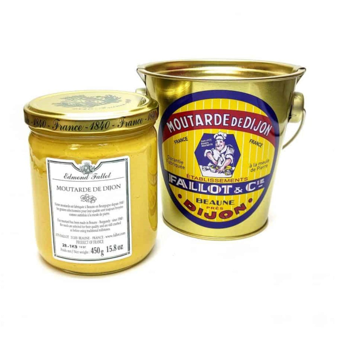 Edmond Fallot Klassischer Dijon-Senf im Metalleimer - Moutarde de Dijon (2 x 450g) - Versanel -