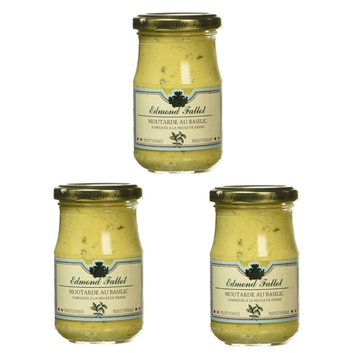 Edmond Fallot - Moutarde au Basilic Senf - (3 x 205g) - Versanel -