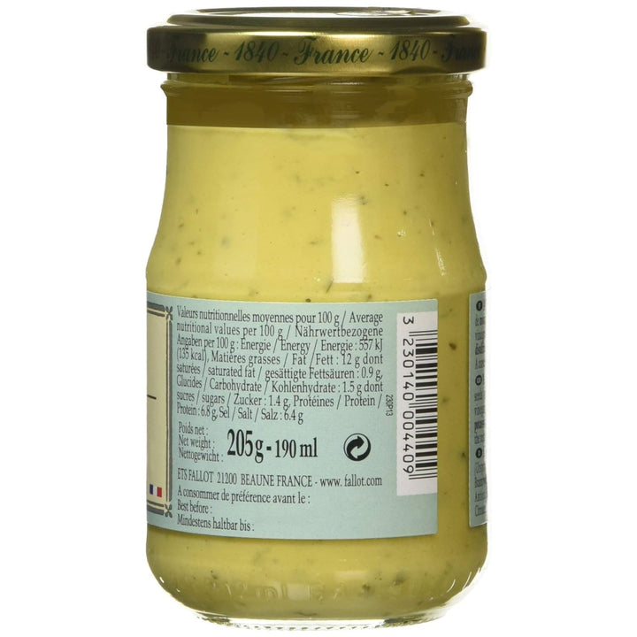 Edmond Fallot - Moutarde au Basilic Senf - (6 x 205g) - Versanel -