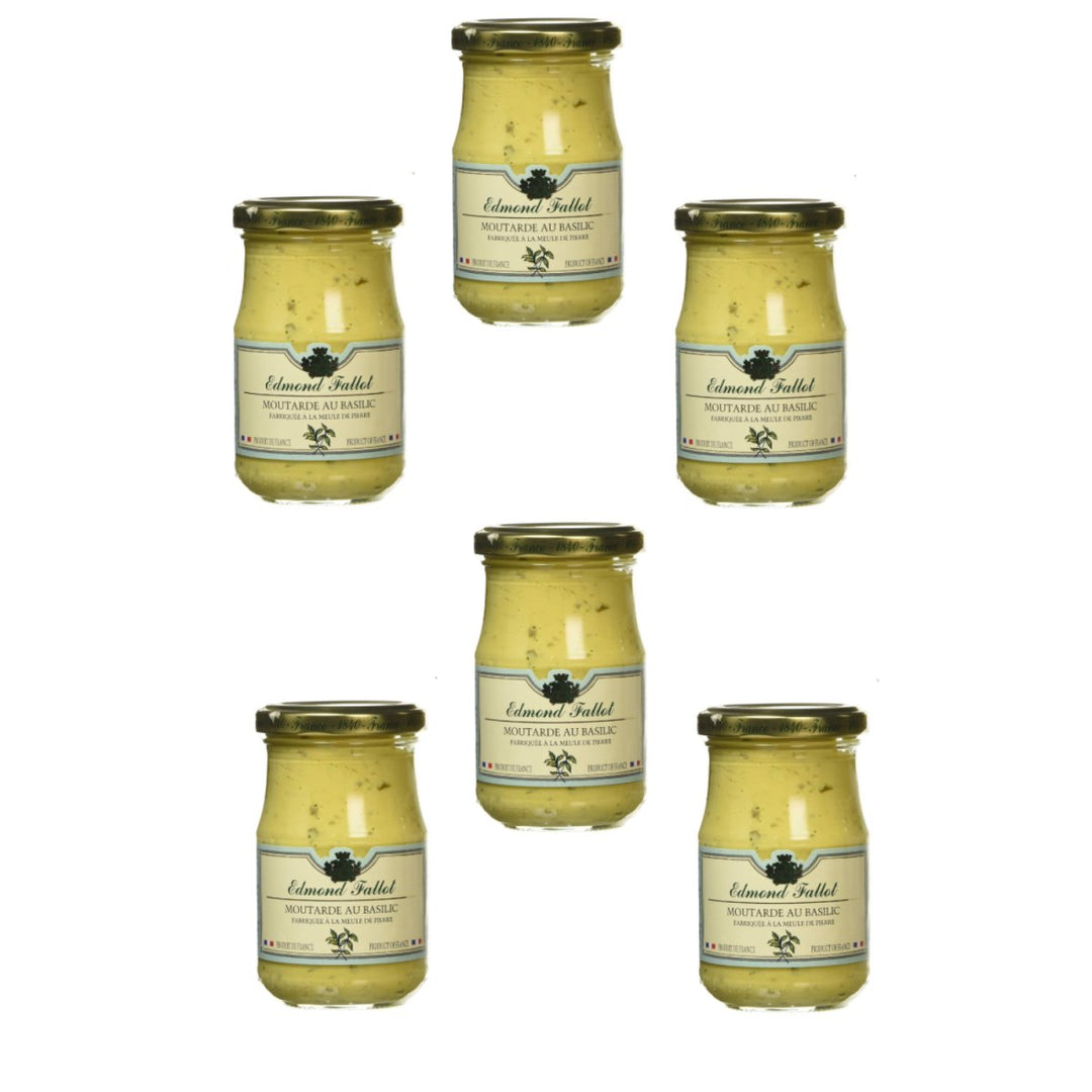 Edmond Fallot - Moutarde au Basilic Senf - (6 x 205g) - Versanel -