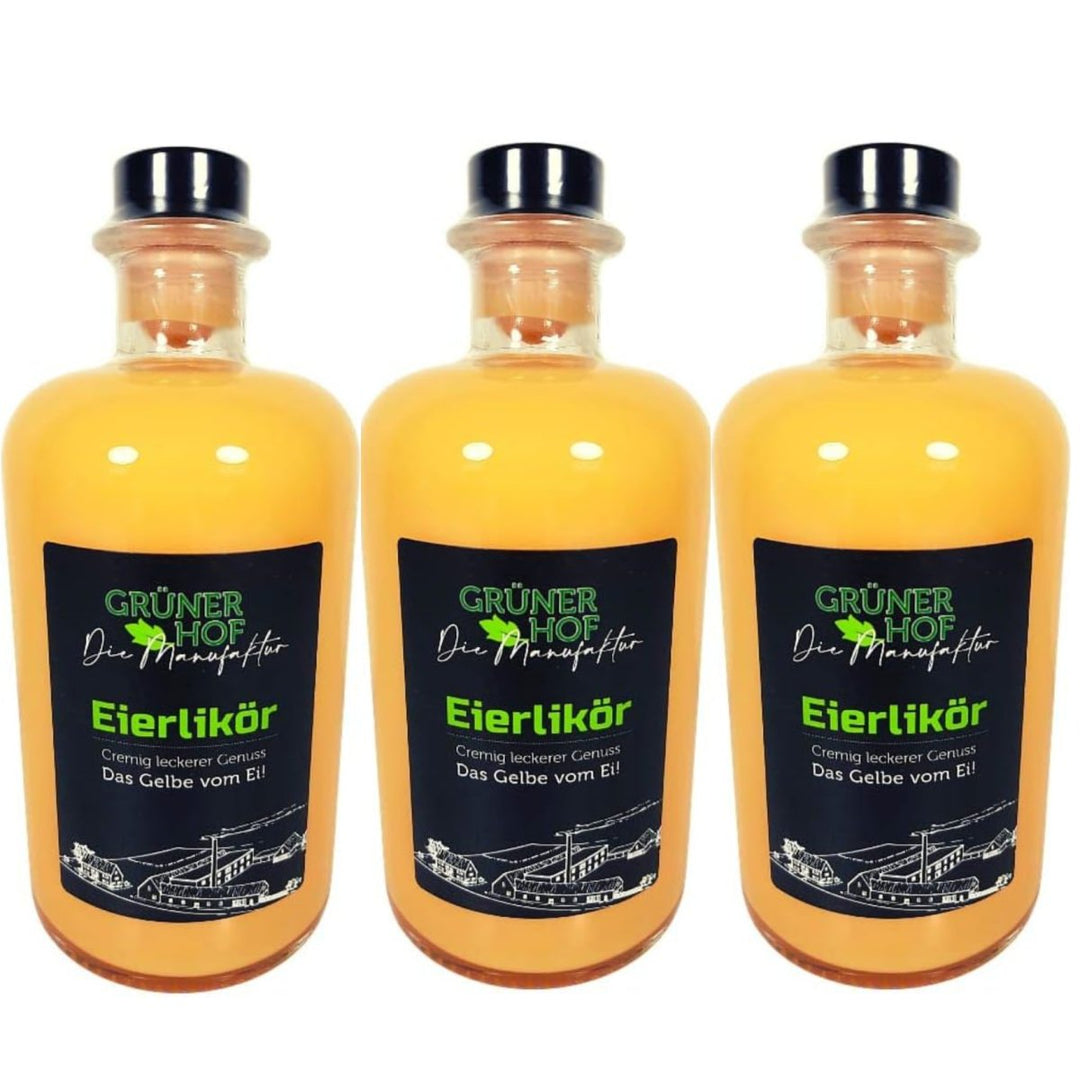 Eierlikör, Grüner Hof, Paehler Rietberg, 18% vol, (3 x 0,5L) - Versanel -
