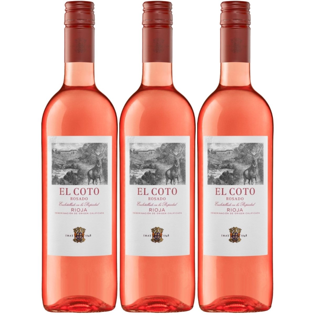 El Coto Rioja Tempranillo DOCa Rosado Roséwein Wein Trocken Spanien (3 x 0,75l) - Versanel -