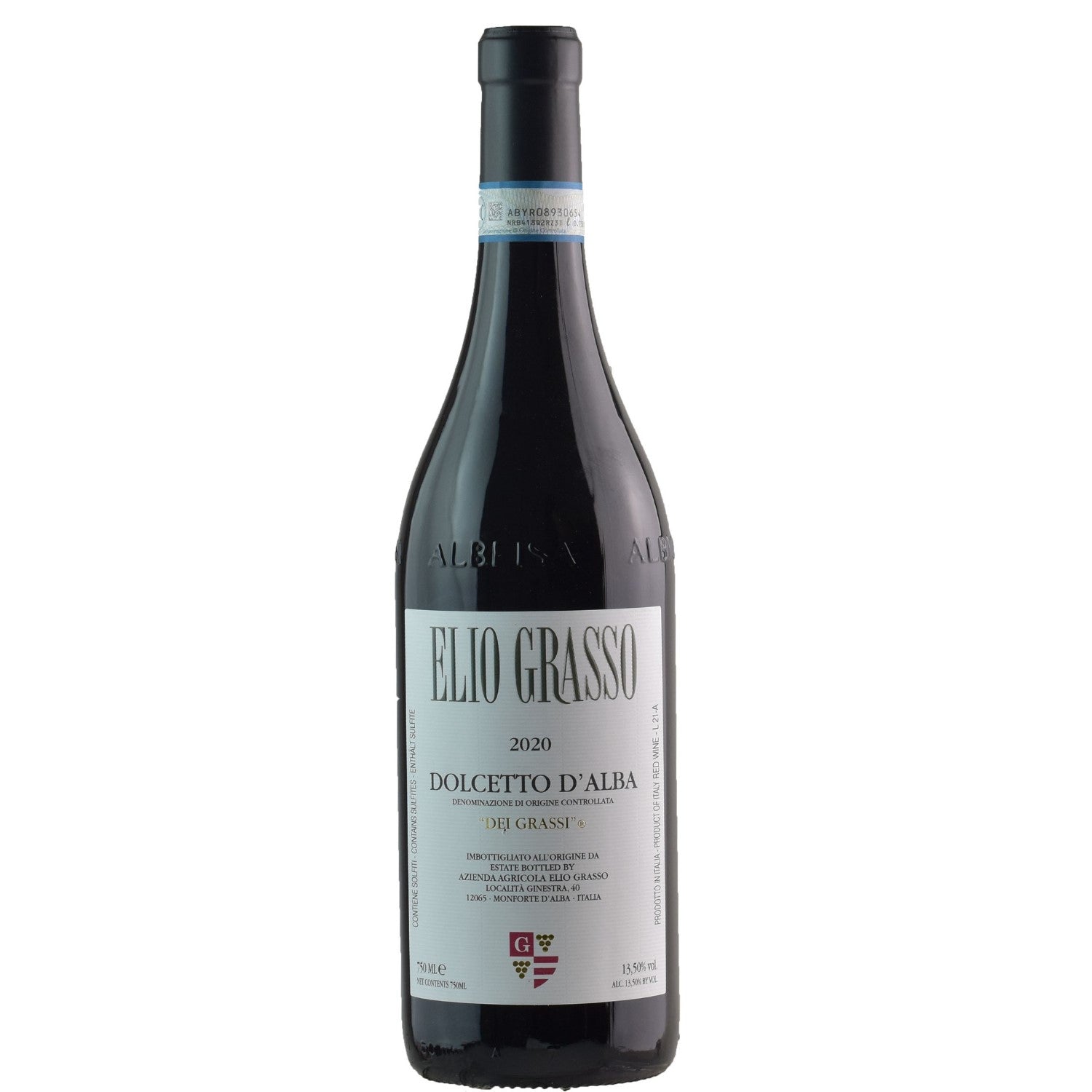 Elio Grasso dei Grassi Dolcetto d'Alba Rotwein Wein trocken DOC Italien (12 x 0.75l) - Versanel -