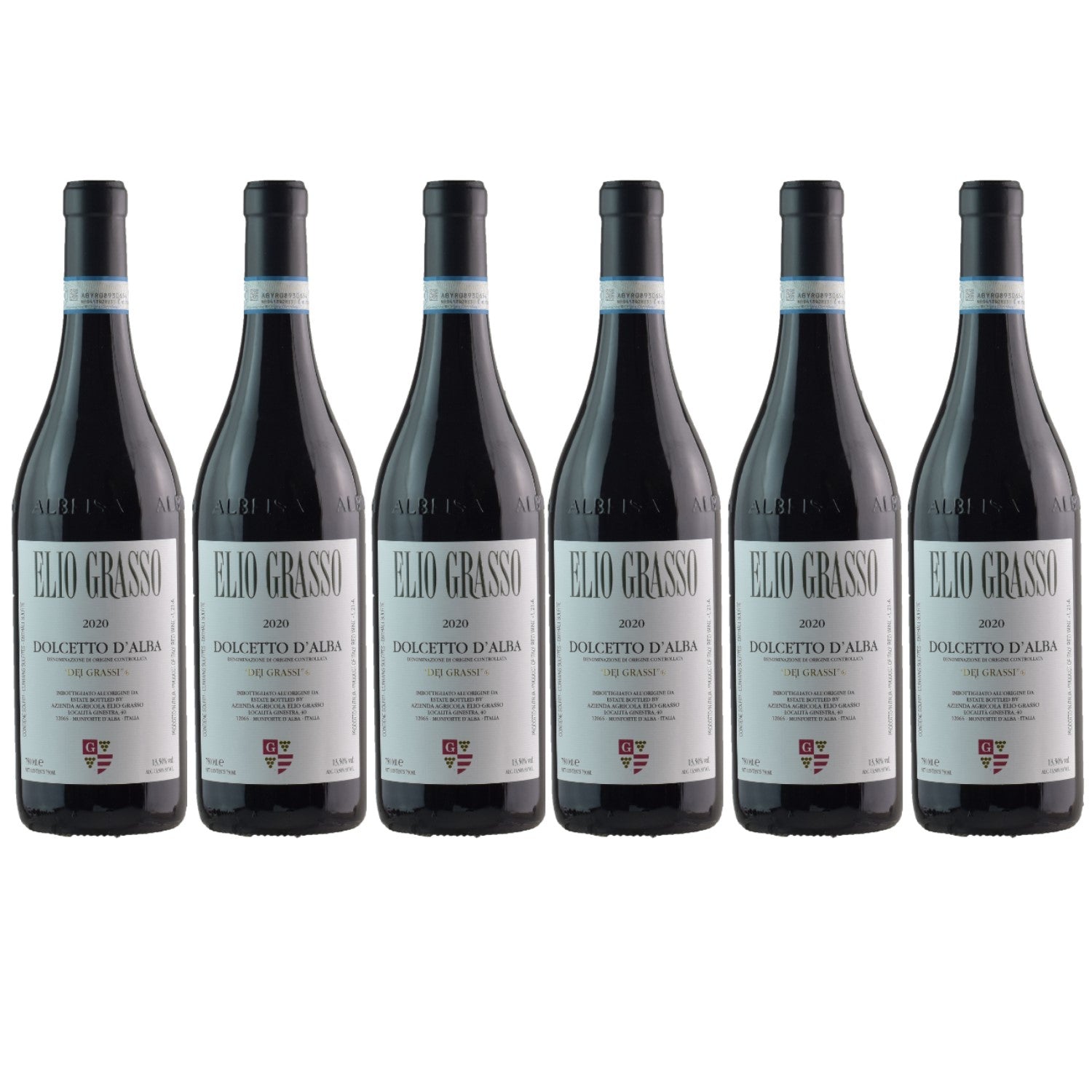 Elio Grasso dei Grassi Dolcetto d'Alba Rotwein Wein trocken DOC Italien (6 x 0.75l) - Versanel -