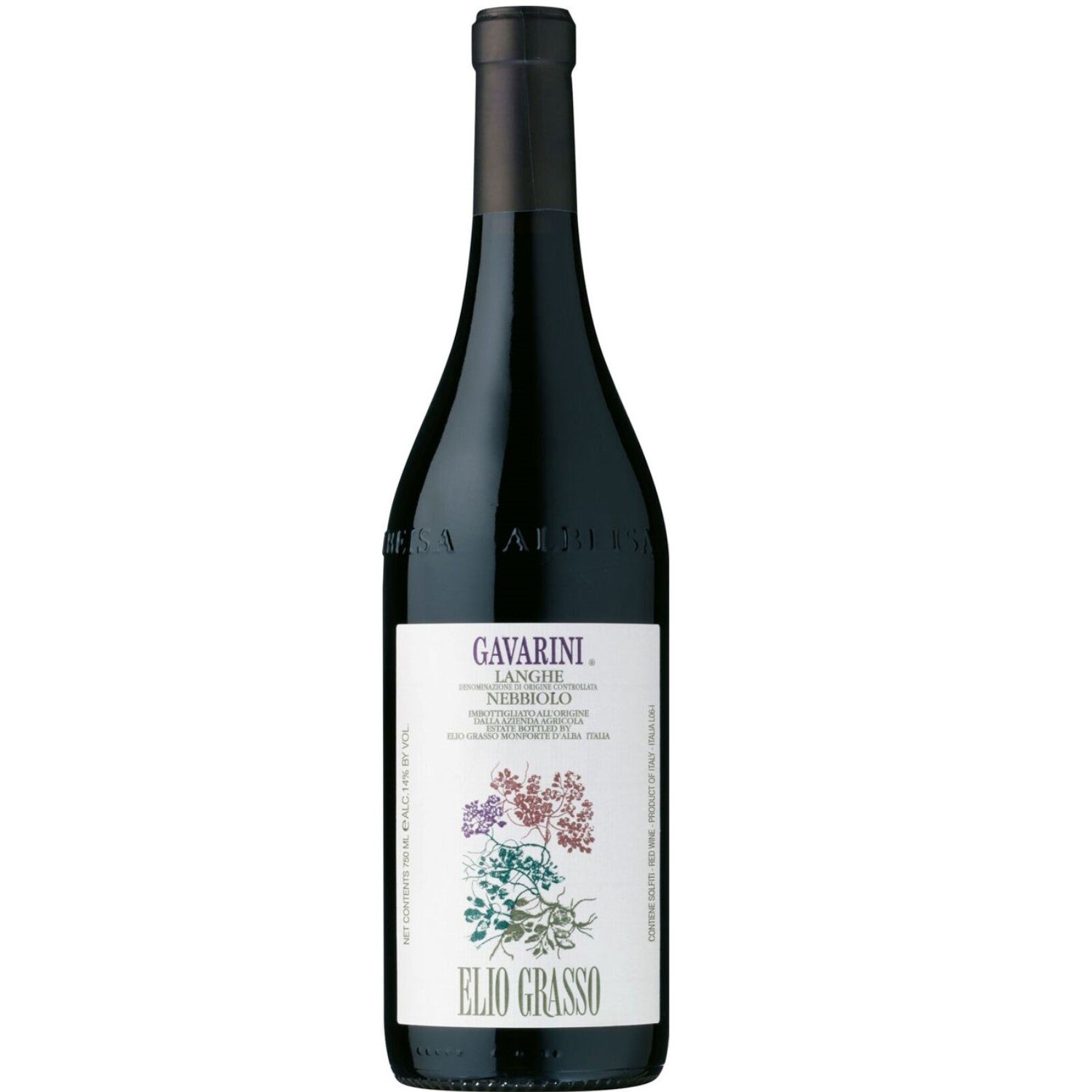 Elio Grasso Gavarini Langhe Nebbiolo Rotwein Wein trocken DOC Italien (3 x 0,75l) - Versanel -