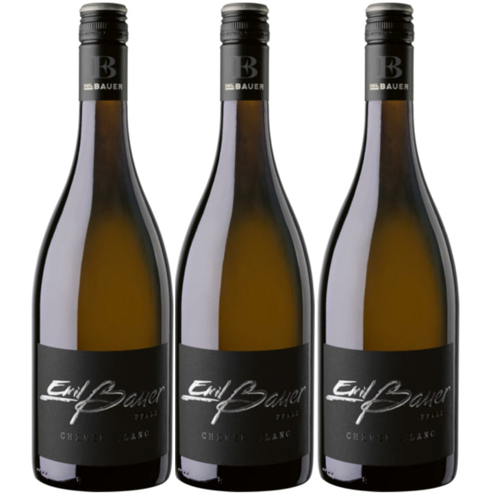 Emil Bauer Black Label Chenin Blanc QbA Weißwein Wein trocken Deutschland (3 x 0.75l) - Versanel -