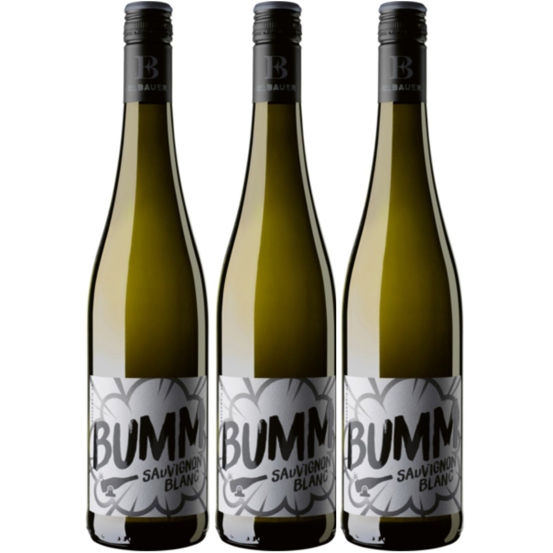 Emil Bauer White Label BUMM Sauvignon Blanc QbA Weißwein Wein Deutschland (3 x 0.75l) - Versanel -