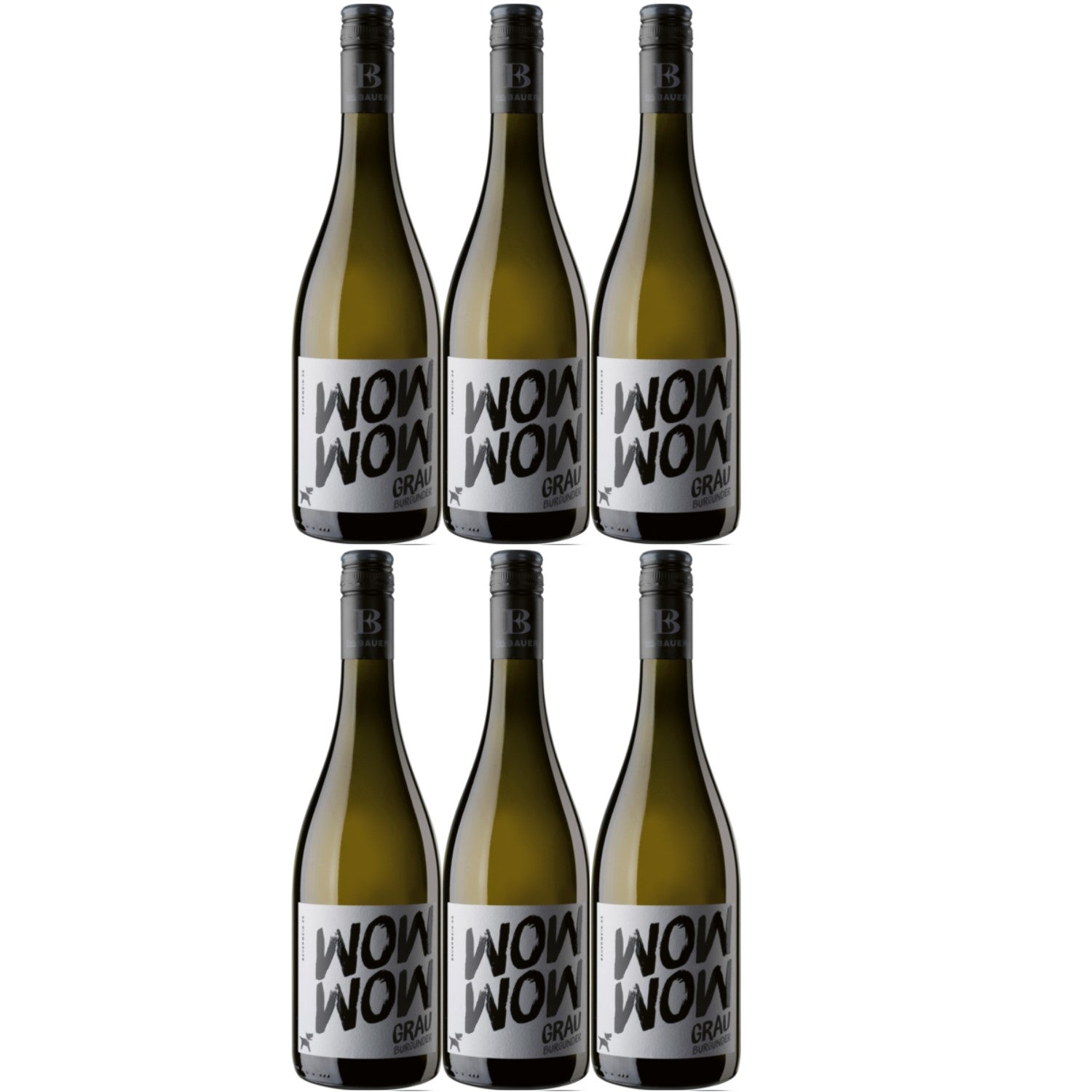 Emil Bauer White Label WOW WOW Grauburgunder QbA Weißwein Wein trocken Deutschland (6 x 0.75l) - Versanel -